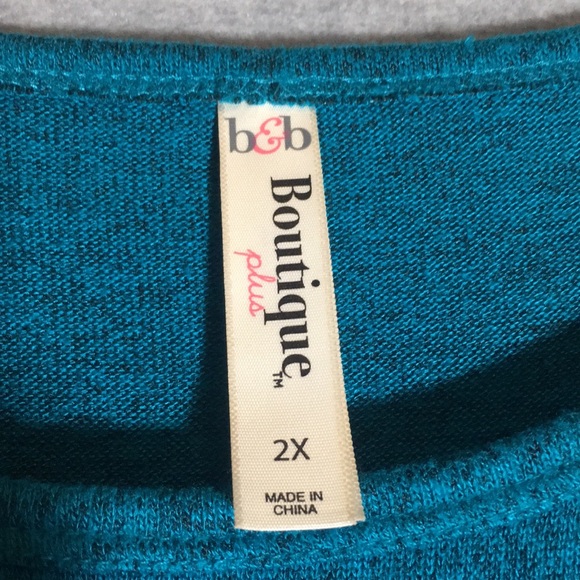 B & B BOUTIQUE Soft Summer Weight Stretchy Knit 3/4 Sleeve Long Line Tunic Top - Picture 12 of 14